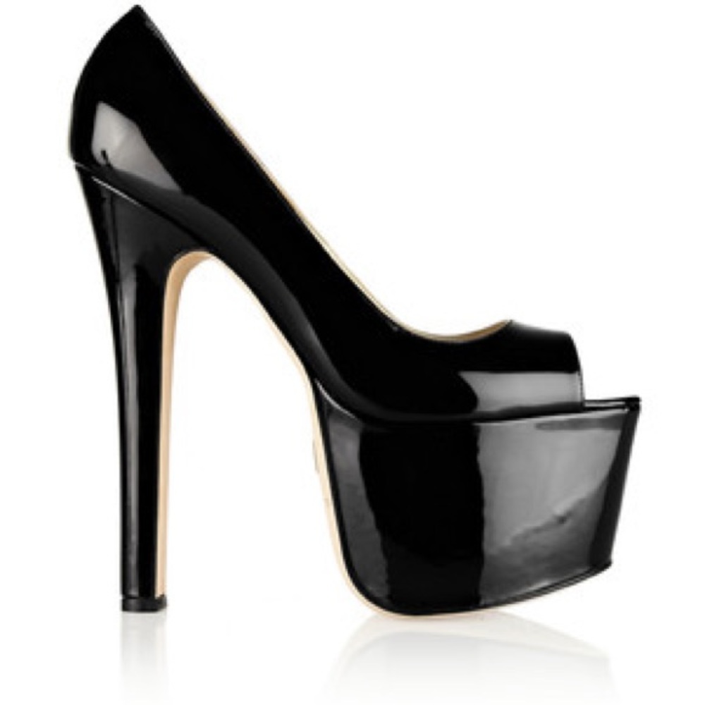 Brian Atwood Alesha Paten Leather Heels